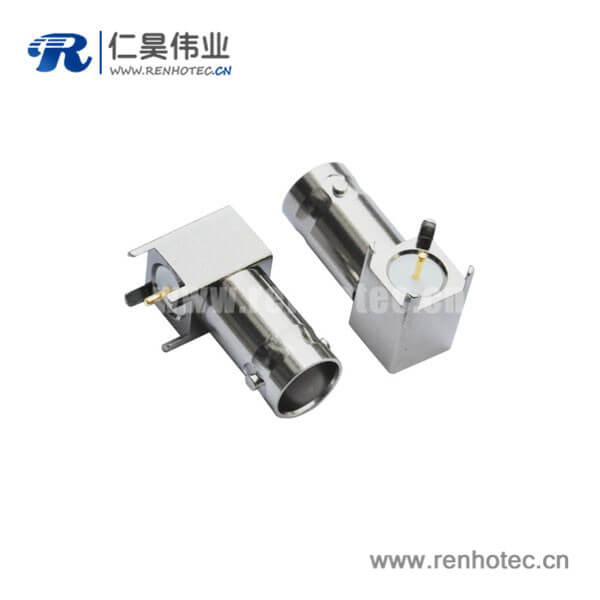 EB-001-0027 bnc視頻連接器彎式引腳母頭接PCB板端