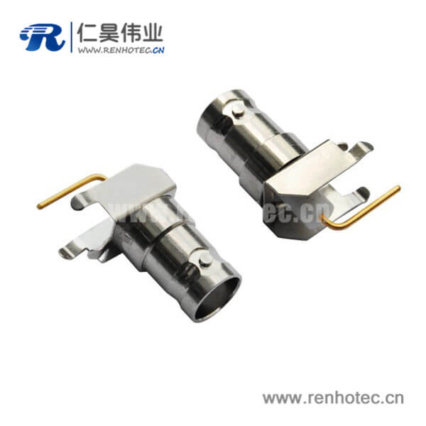 EB-001-0028 bnc射頻同軸連接器彎式母頭PCB板端