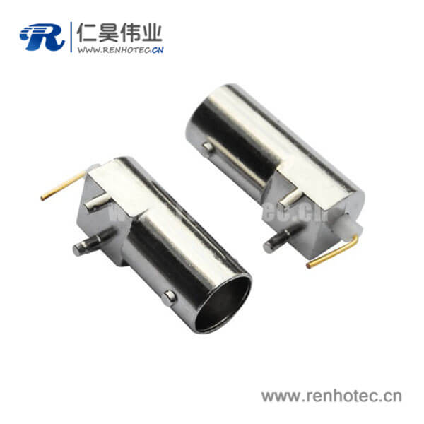 EB-001-0029 bnc連接器90度射頻同軸 母頭鋅合金PCB插座板