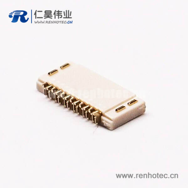 4 臥式fpc排線插座12pin5mm無鎖雙面接1.0H