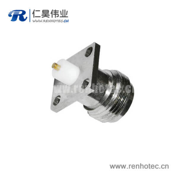 DOSIN-805-0010 n型連接器插座直式4孔法蘭盤面板安裝