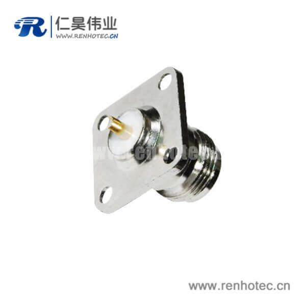 DOSIN-805-0011 n頭母頭射頻同軸連接器直式法蘭盤4孔面板安裝