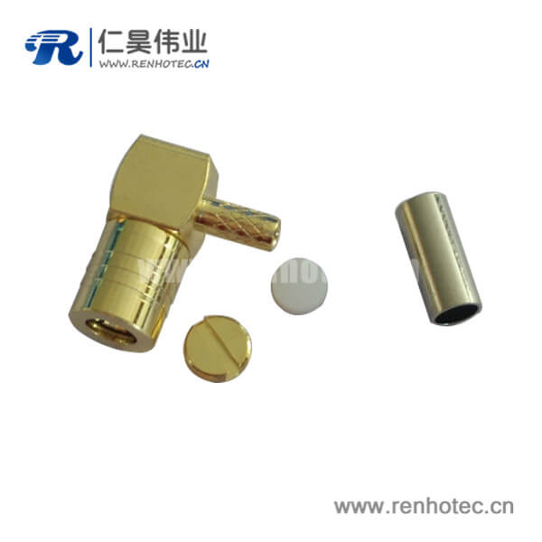 DOSIN-807-0020 彎式壓接SMB優(yōu)質(zhì)射頻同軸連接器公頭電纜RG174