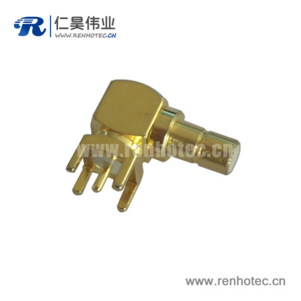 DOSIN-807-0022 smb彎插母頭針形引腳5腳接PCB板連接器