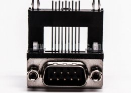 D-Sub 9P公頭彎式高架無鹵黑膠接PCB板連接器