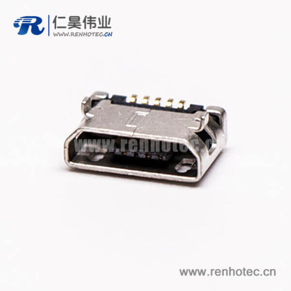 KY-MICRO-05T391 micro usb 5pin接口B型SMT母座DIP 6.4 平口