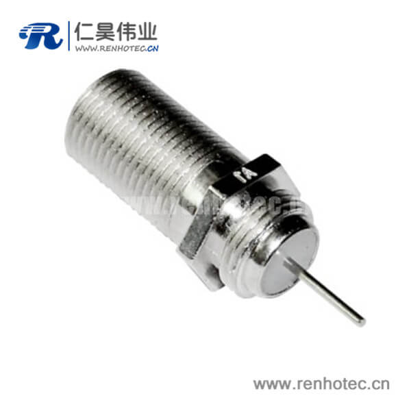 RHT-611-0026 F型連接器直式穿墻射頻同軸接頭面板安裝
