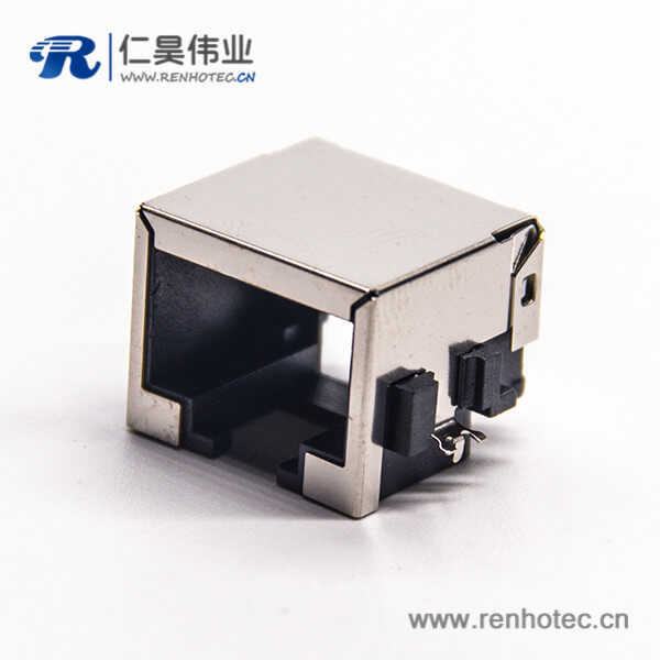 沉板rj45彎式母頭SMT接PCB板不帶燈 沉板rj45彎式母頭SMT接PCB板不帶燈