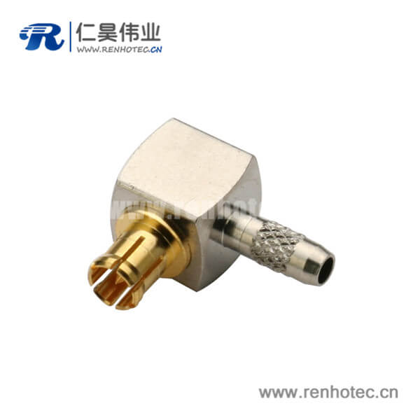 電視同軸電纜接頭公頭彎式壓接RG179 mcx連接器 電視同軸電纜接頭公頭彎式壓接RG179 mcx連接器