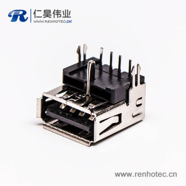 usb type a 插座母頭彎式三腳定位魚叉腳插板 usb type a 插座母頭彎式三腳定位魚叉腳插板