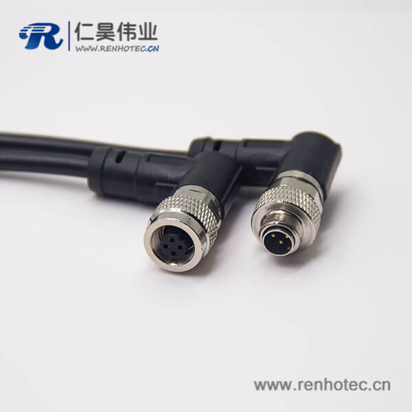m9 尼農電纜防水接頭90度4芯公轉母注塑線
