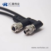m9 尼農電纜防水接頭90度4芯公轉母注塑線