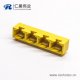90度rj45網絡模塊化連接器黃色全塑外殼插板不帶燈不帶屏蔽