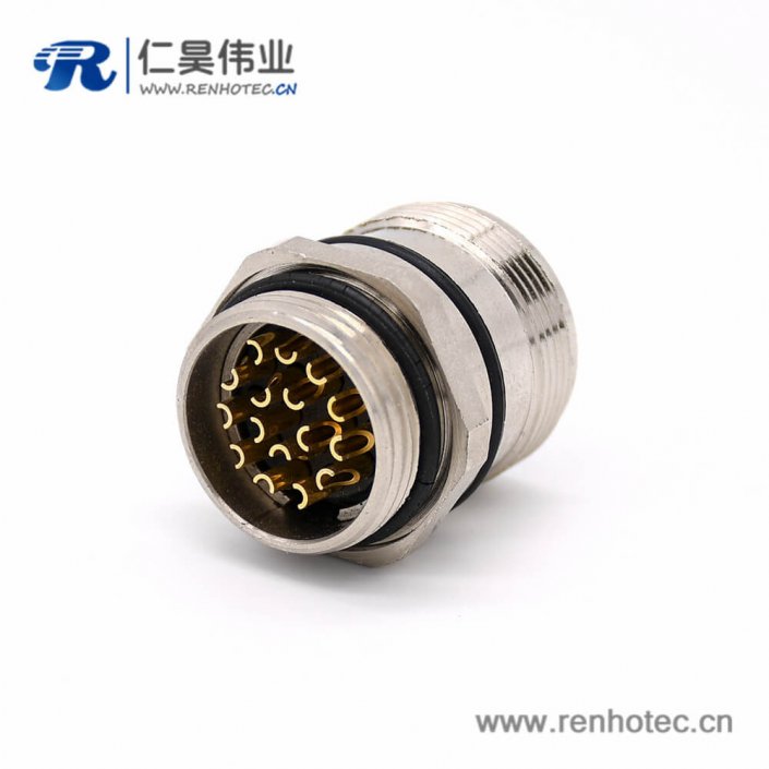 工業連接器插座 M623 16芯 直式板端接線公插座