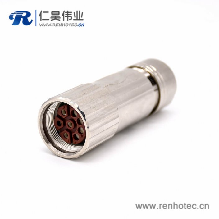插座8芯 M40系列 直式工業(yè)母頭接線連接器