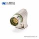 工業防水插座 16芯彎式公頭四孔法蘭連接器