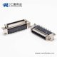 SCSI連接器彎式母頭50pin針鉚鎖連接插PCB板帶魚叉腳