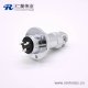 GX20航空連接器3芯母插頭轉公插座常規款直式法卡蘭安裝焊線
