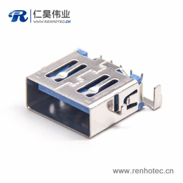 USB母座短體接PCB90度彎頭9p USB母座短體接PCB90度彎頭9p