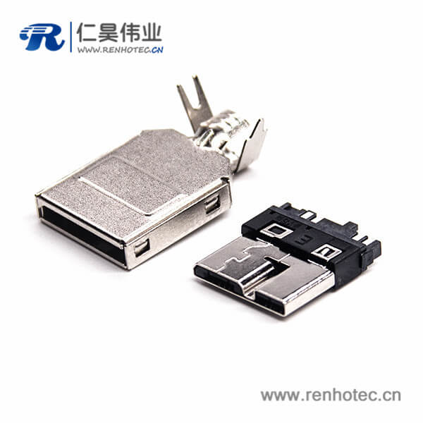 3.0 micro usb連接器公頭焊線 9p三件套 3.0 micro usb連接器公頭焊線 9p三件套
