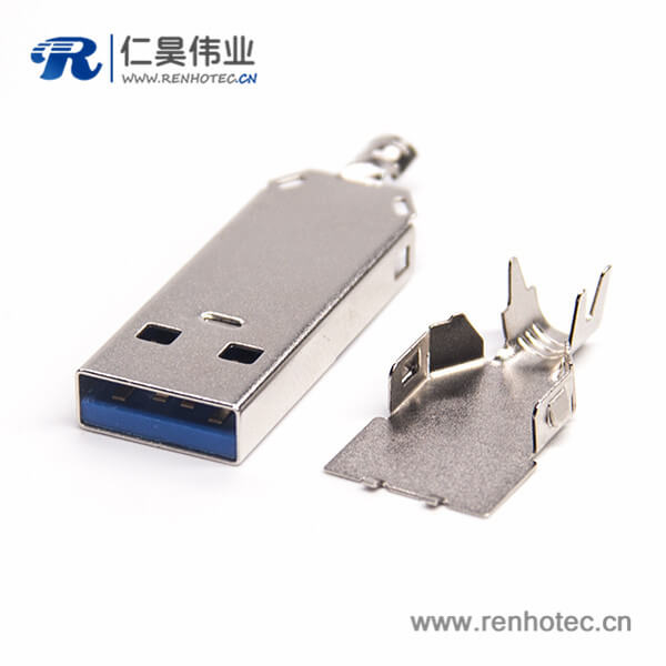USB 3.0 A公沉板有柱1U” 錫膠 SMT 1.95 L 18.7 USB 3.0 A公沉板有柱1U'' 錫膠 SMT 1.95 L 18.7