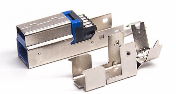 USB3.0B帶鐵殼短體9p打印設備接頭