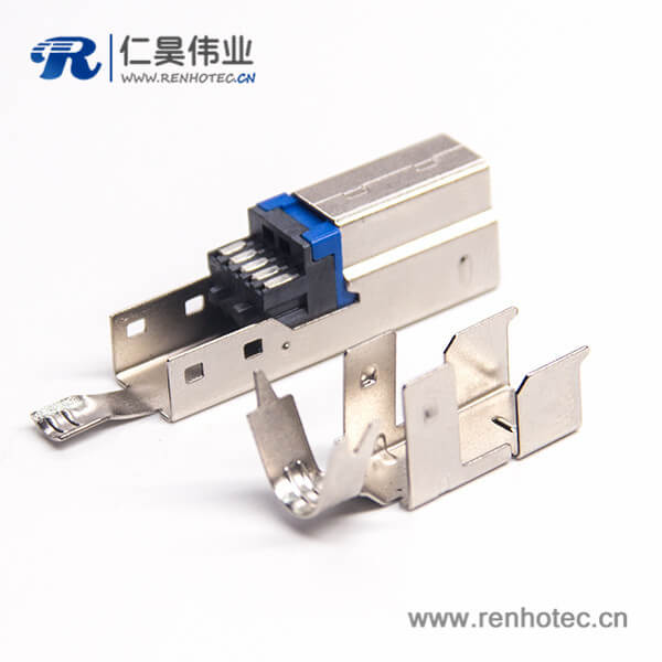 USB3.0B帶鐵殼短體9p打印設(shè)備接頭 USB3.0B帶鐵殼短體9p打印設(shè)備接頭
