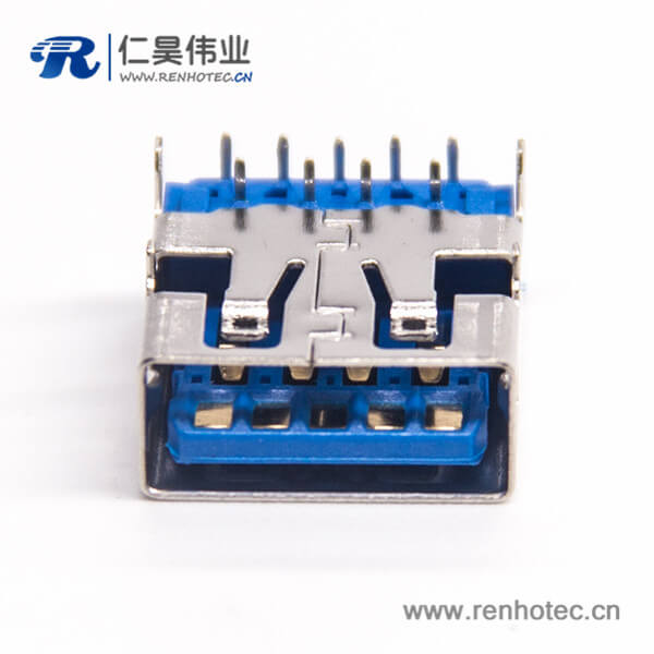 USB 3.0AF短體藍膠H5.7 L13.790度PA9T USB 3.0AF短體藍膠H5.7 L13.790度PA9T