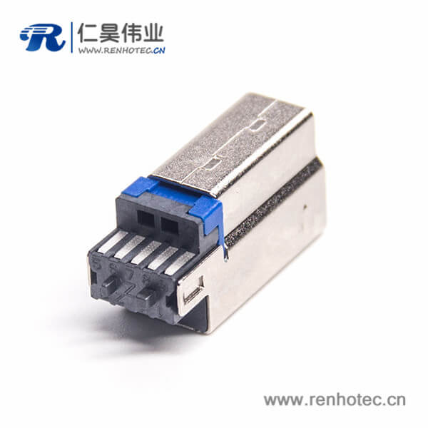 USB 3.0B公帶銅殼短體1U” USB 3.0B公帶銅殼短體1U''
