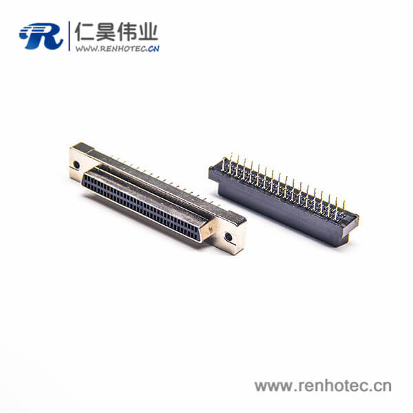SCSI 68p HPDB直式母頭插板連接器