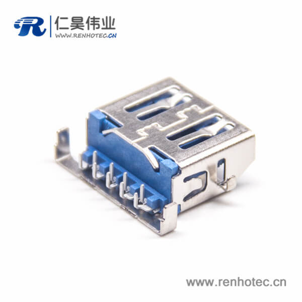 USB3.0pcb接頭母座USB90度前5后43.0 USB接頭 USB3.0pcb接頭母座USB90度前5后43.0 USB接頭