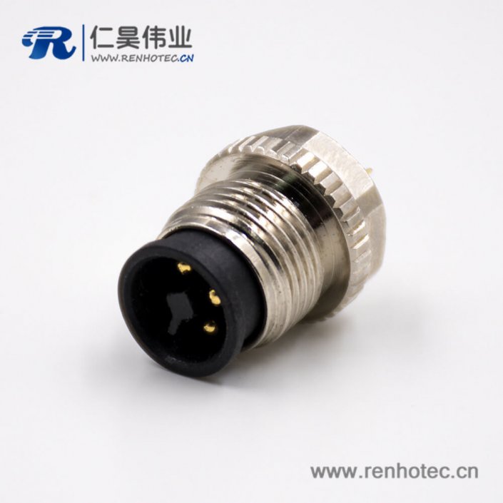 T型M12組裝接頭4芯公頭直式不帶屏蔽接線焊線式傳感器連接器 T型M12組裝接頭4芯公頭直式不帶屏蔽接線焊線式傳感器連接器