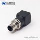 m12公頭轉rj45母頭轉接頭m12直式4pin穿墻轉rj45直型連接器