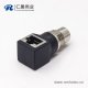 m12插座轉rj45連接器m12A型母頭轉RJ45彎式插座