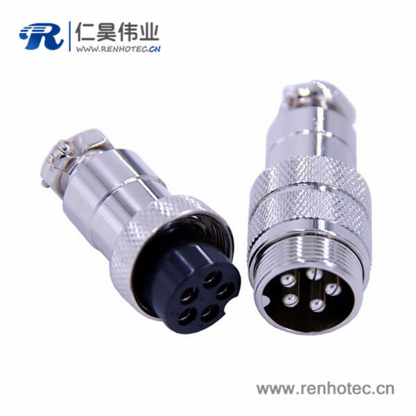 航空插頭連接器GX20直式對接公母連接器
