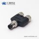 m8 y型連接器一公轉兩母4pin轉接頭