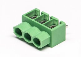 綠色端子3芯接線直式螺釘式接PCB板