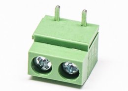 螺釘式2芯彎式綠色PCB接線端子接PCB板穿孔式