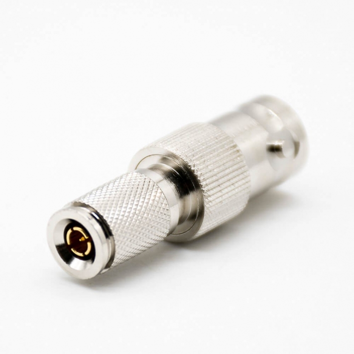 BNC轉接頭直式BNC母轉DIN1.0/2.3公鍍鎳RF同軸連接器