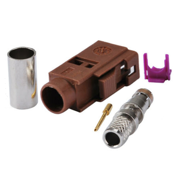 25-1 Fakra產(chǎn)品F型母頭壓接焊接接線RG58 LMR-195 RG400 RG142連接器