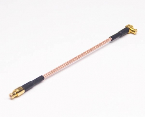 MCX射頻同軸連接器公90度轉180度公接RG316線長10cm