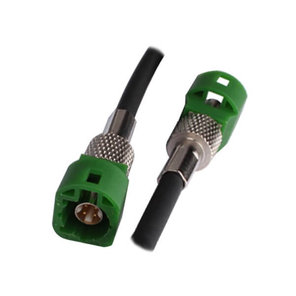 4-pin-hsd-connector-e-code-crimp-male-lvds-cable-assembly-1m LVDS線束廠商特供4芯HSD綠色連接器公轉(zhuǎn)公線束1M