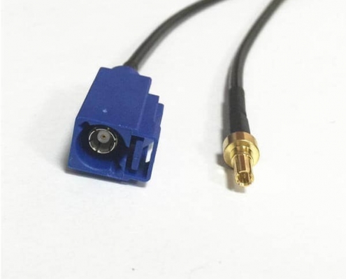 專業(yè)Fakra汽車連接器C型母頭轉(zhuǎn)CRC9公頭接RG174線線長10CM