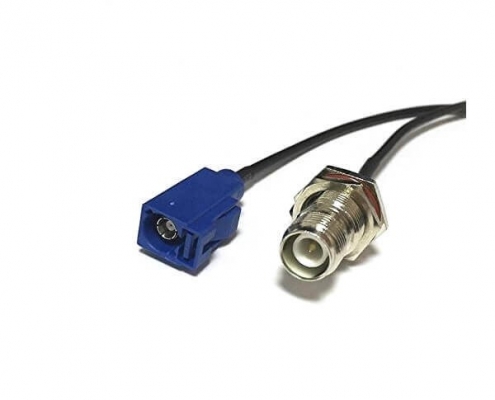 Fakra SMB連接器C型母頭轉反極TNC母頭接RG174線線長15CM