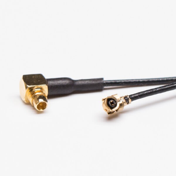 mmcx-coaxial-cable-right-angled-male-with-rf-113-black-cable-ipex MMCX線材彎式公頭接黑色同軸線RF1.13+IPEX端子