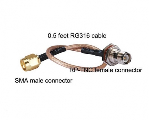 SMA同軸電纜線RG316轉RP-TNC母頭線長15CM