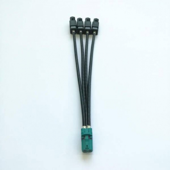 Fakra連接線電動公母4針同軸連接器汽車電纜線長20CM Fakra連接線電動公母4針同軸連接器汽車電纜線長20CM