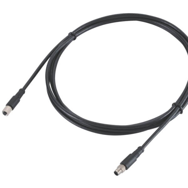 M5注塑線材防水M5 4芯母頭轉4芯公頭延展線1米26AWG