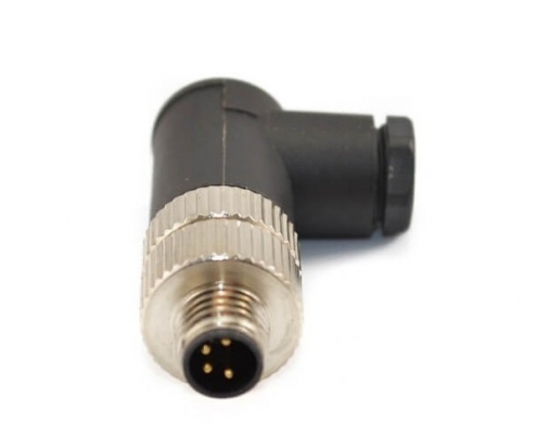 M8現場組裝插頭4芯公彎式不帶屏蔽塑料外殼M8*1.0定制