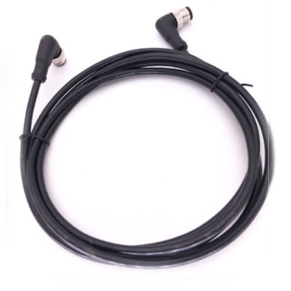 m8傳感器連接線3芯母頭彎式單邊線焊接接線26AWG3米